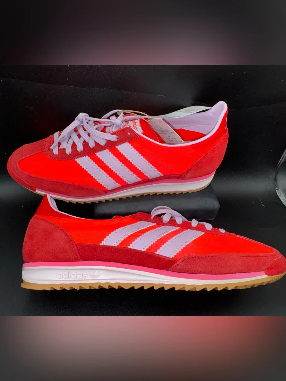 Adidas SL 72 OG Bright Red Lucid Pink White Women’s 9.5 / Men’s 8 JH7392 NWT